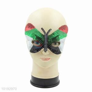 Multicolor Sequin Butterfly Design Masquerade Mask