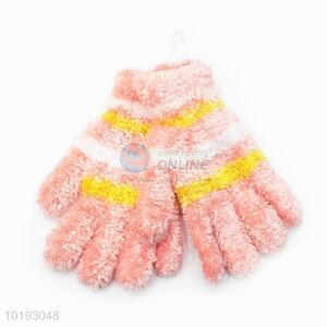Colorful Striped Gloves For Girls