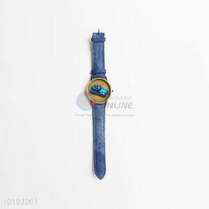 Fashion Ladies Men Wacthes Car Pattern Canvas Wrist Watch