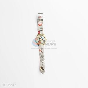 Beautiful printed retro rhinestone wrist watch