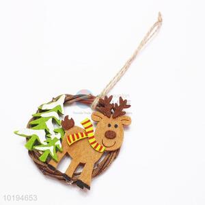 Factory Direct Christmas Decorative Garland Pendant with Deer Shape Patch