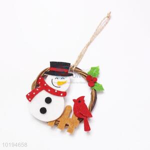 Latest Design Christmas Decoration Garland Pendant with Snowman Shape Patch
