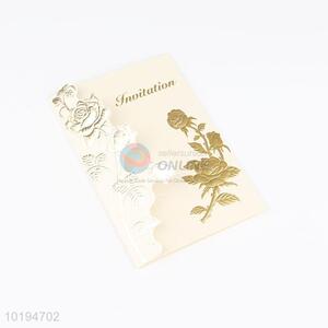 Promotion gift wedding/party rose printed invitation cards
