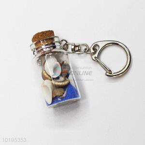 Delicate drift bottle/shell wish bottle keychain/key ring
