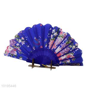 Low price good sales fan with beautiful flowers