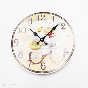 Fancy low price large wooden quartz wall clock