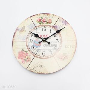 Fancy cheap large wooden quartz wall clock