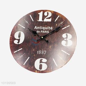 Nice design large wooden quartz wall clock