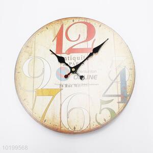 Low price large wooden quartz wall clock