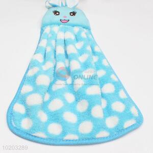 Cute design blue dot microfiber hand towel