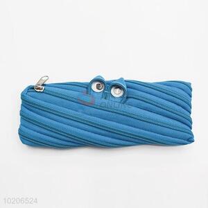 Blue Zipper Unique Design Women Purse Coin Bag