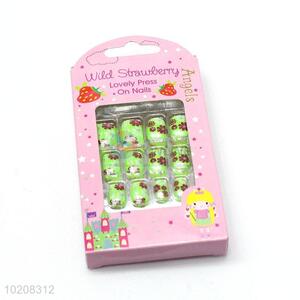 Fashion Child Color Printing Nail Tips With Back Glue