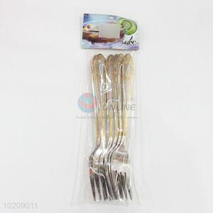 6 Pieces/Set Fashion Style Tea Flatware Stainless Iron Fork