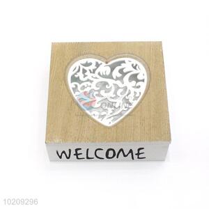 Custom Wood Storage Box With Heart Shape Engraving