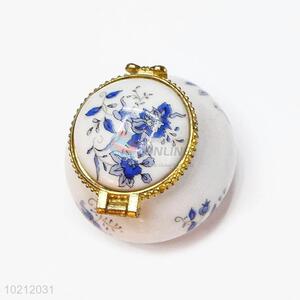 Latest Design Ceramic Jewelry Box/Case with Flowers Pattern