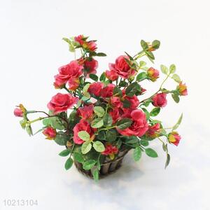 Wholesale low price 3pcs red/white/pink flower bonsai