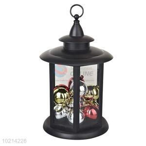 Black LED Candle Lantern/Storm Lantern with Colorful Ball for Festival/Party