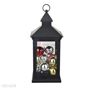 Black LED Candle Lantern/Storm Lantern with Colorful Ball for Festival/Party