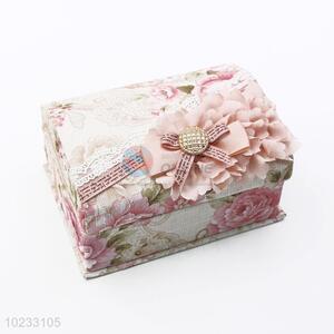 Competitive Price Flower Decoration Jewelry Storage Box For Girl