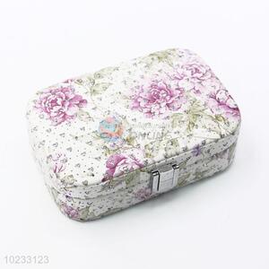 Factory Wholesale Flower Printing Jewelry Storage Box For Girl