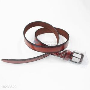 Vintage Brown Color Metal Buckle Women Leather Belt