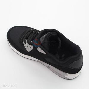 Promotional Black Pu Leather Kids Comfortable Sports Shoes