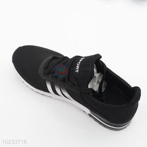 New Fashion Design Black Mesh Fabric Sports Shoes for Men