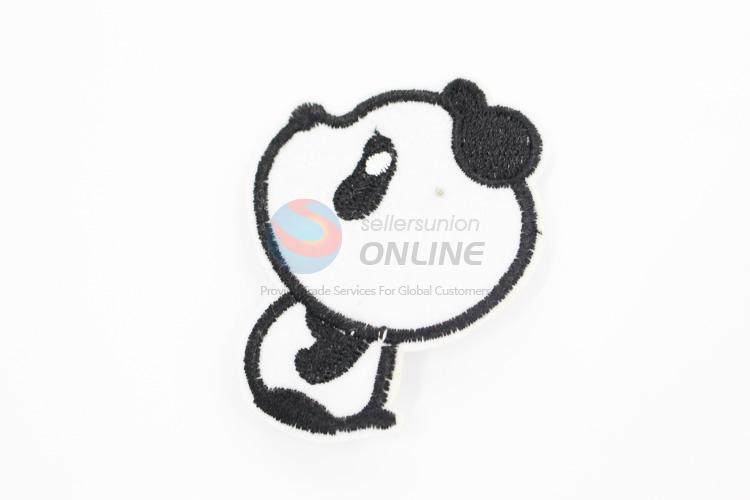 Cute panda shape embroidery badge brooch