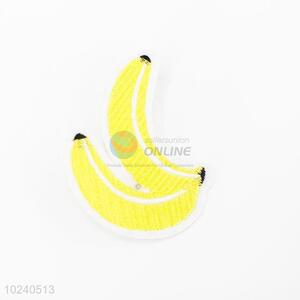 Factory direct banana shape embroidery badge brooch