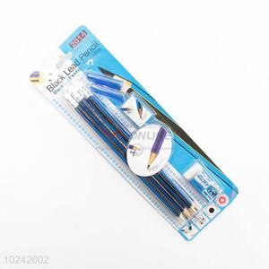 Popular Wholesale Stationery Set with Pencil, Pencil Sharpener and Eraser