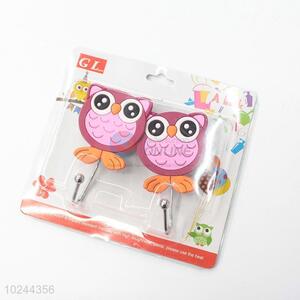 Best High Sales Cartoon Owls Shaped 2 Pcs Strong Adhesive Hook