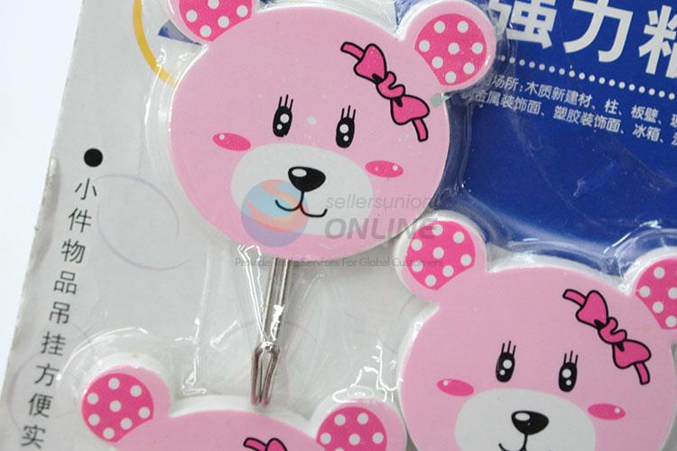 Low Price Top Quality Cartoon Bear Shaped Cute Self Adhesive Wall Door Hook