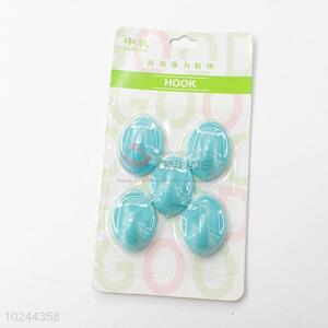 Creative Design 5 Pcs Blue Color Plastic Sticky Hook