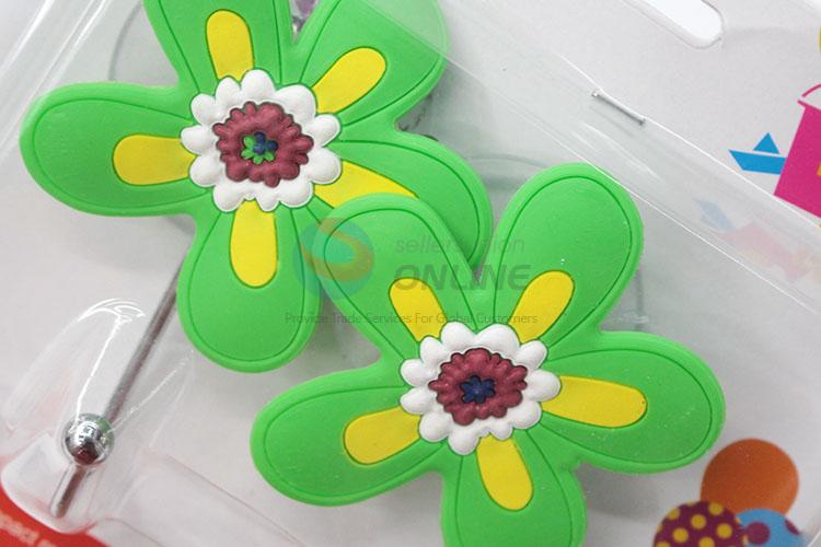 Simple Cute 2 Pcs Flower Shaped Strong Adhesive Hook