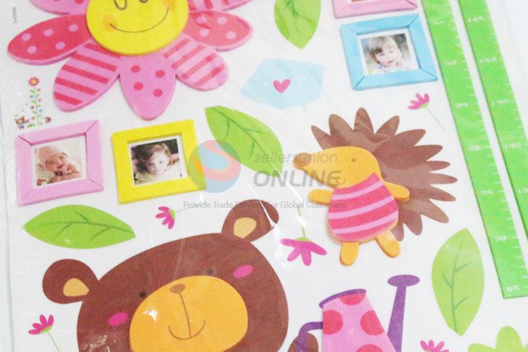 Hot sale bear children height wallpaper/height measure sticker