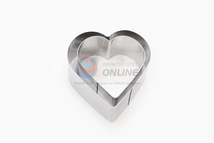 2pcs Heart Shaped Stainless Steel Cake Mould