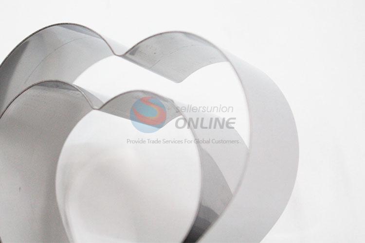 2pcs Heart Shaped Stainless Steel Cake Mould