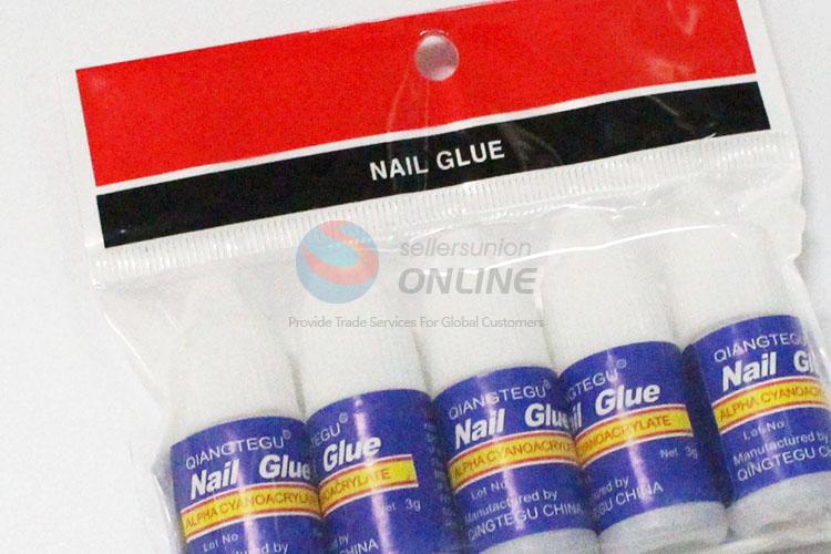 Cheap high sales fashion 5pcs nail glues