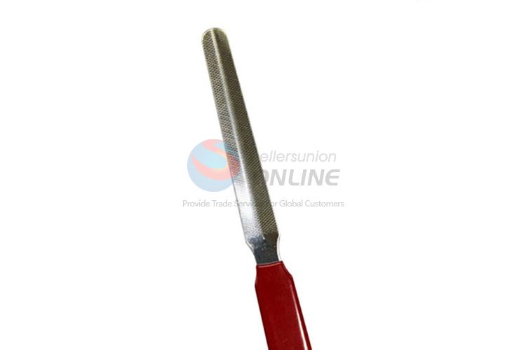 Red Plastic Handle Stainless Steel Nail File