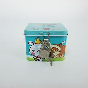 New Arrival Metal Coin Bank with Key, Piggy Box