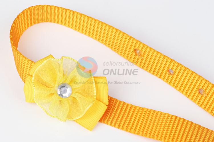 Nylon Pet Accessory Dog Collar with Flower for Decoration