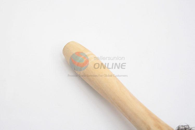 Stainless Steel Wire Cleaning Ball with Wooden Handle