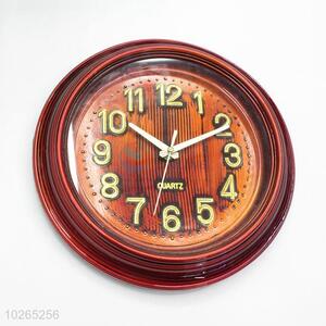 High Quality Vintage Wooden Color Plastic Wall Clock