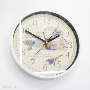 Fashion Home Flower Pattern Decorative Wall Clock