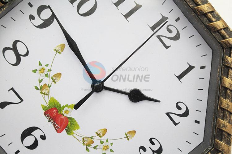 Octagon Shape Vintae Wall Clock for Home Office