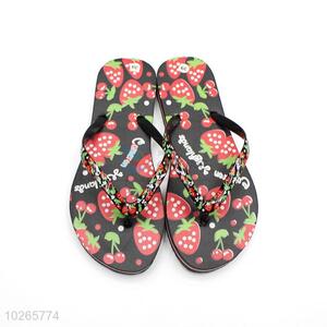 Nice Strawberry Printed Summer Slippers for Sale