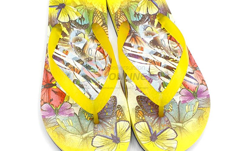 Promotional Wholesale Yellow Summer Slippers for Sale