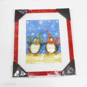 Sking Penguin Pattern Painting Crafts for Wall Decoration