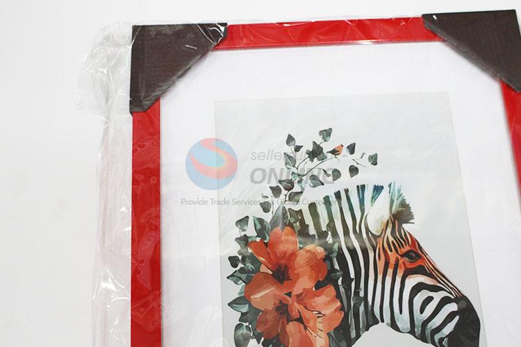 Simple Fashion Zebra Pattern Wall Painting Crafts with Frame