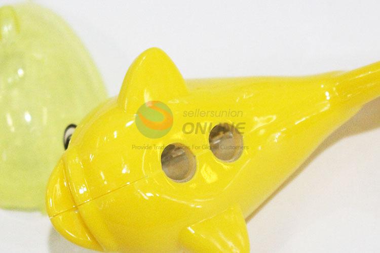 New style popular cute dolphin shape 4pcs pencil sharpeners